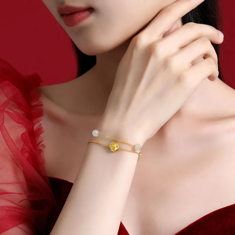 OWNCOOL Bracelets Pale Greenish White Jade Women's-3