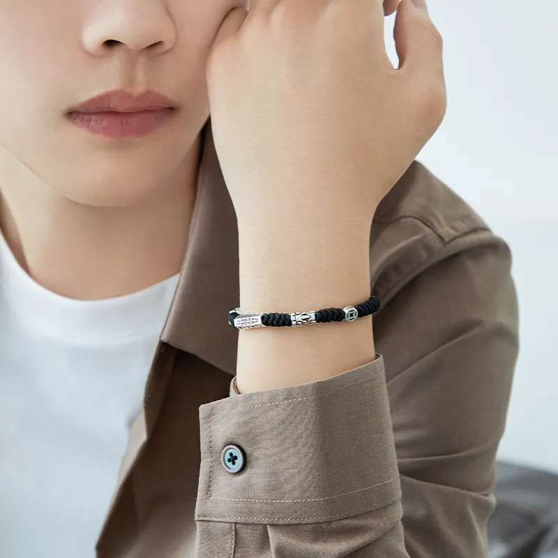 OWNCOOL S925 Silver Rope Bracelets Unisex-1