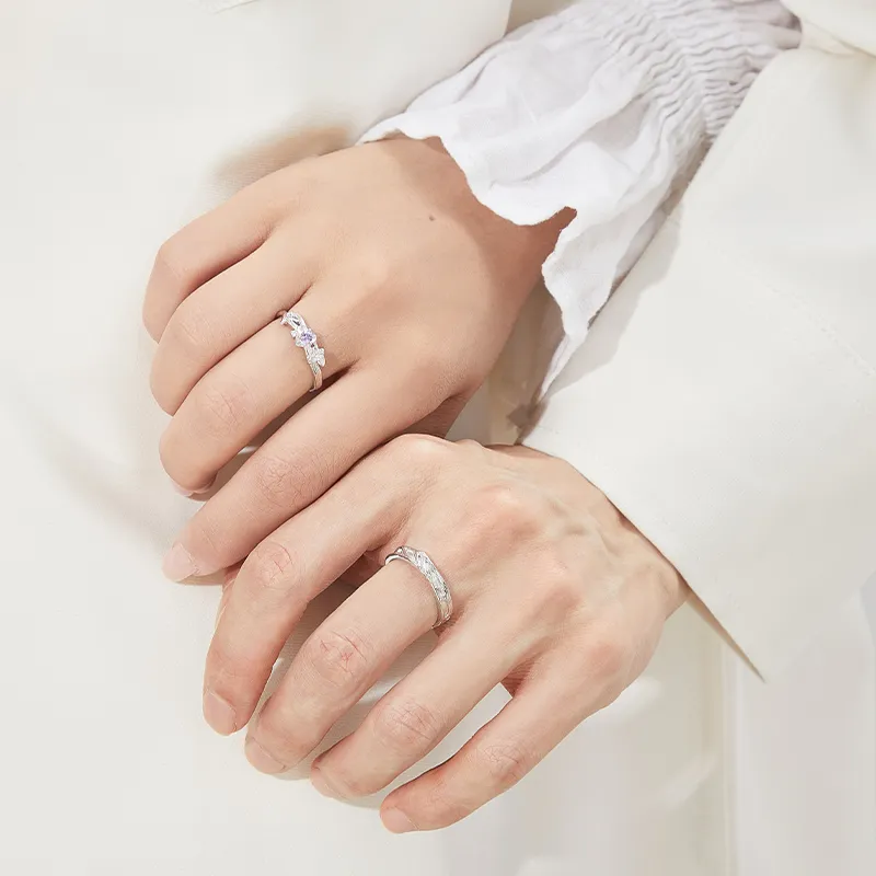 OWNCOOL S999 Fine Silver Ring Pair Unisex-11
