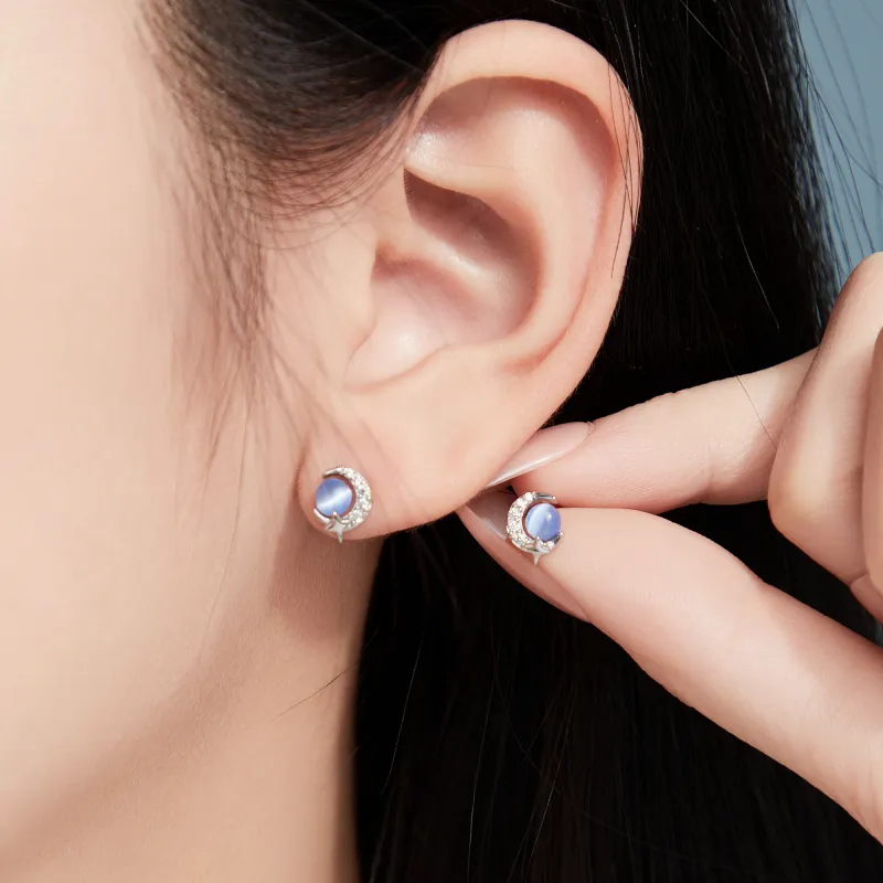 OWNCOOL S999 Fine Silver Stud Earrings Women's-4