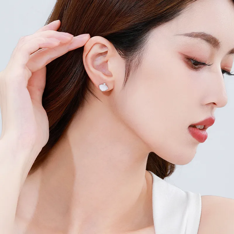 OWNCOOL Synthetic Cubic Zirconia Stud Earrings Women's-3