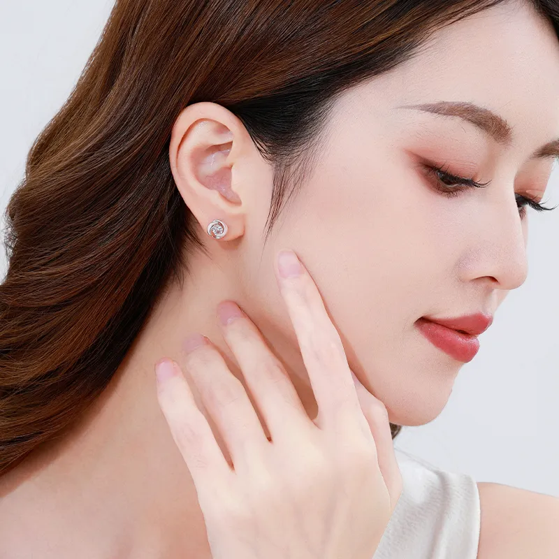 OWNCOOL Synthetic Cubic Zirconia Stud Earrings Women's-1