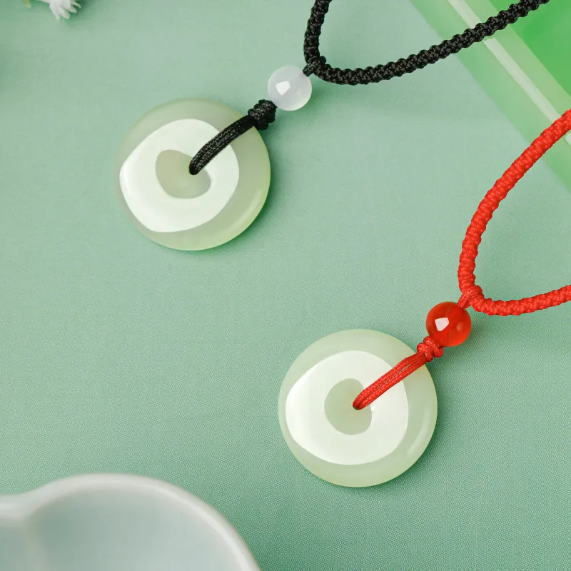 OWNCOOL Pendants Pale Greenish White Jade Unisex-2