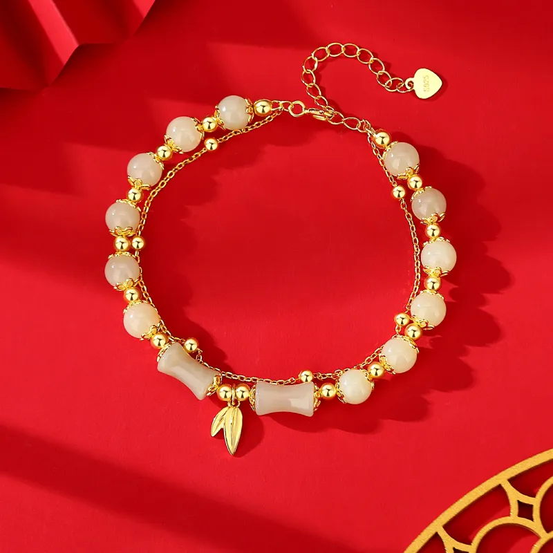 OWNCOOL Hetian Jade Bracelets Pale Greenish White Jade Women's-1