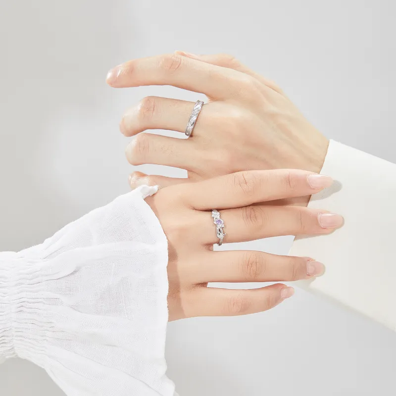 OWNCOOL S999 Fine Silver Ring Pair Unisex-4