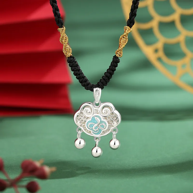OWNCOOL S999 Fine Silver Necklaces Women's Red/Blue/Gold-1