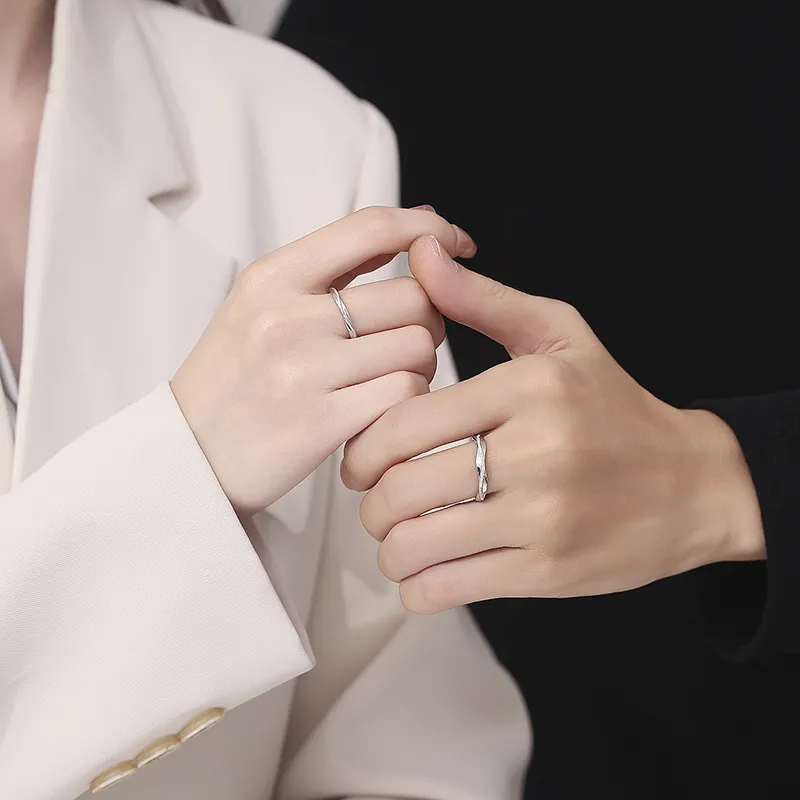 OWNCOOL Sterling Silver Ring Pair Unisex-3