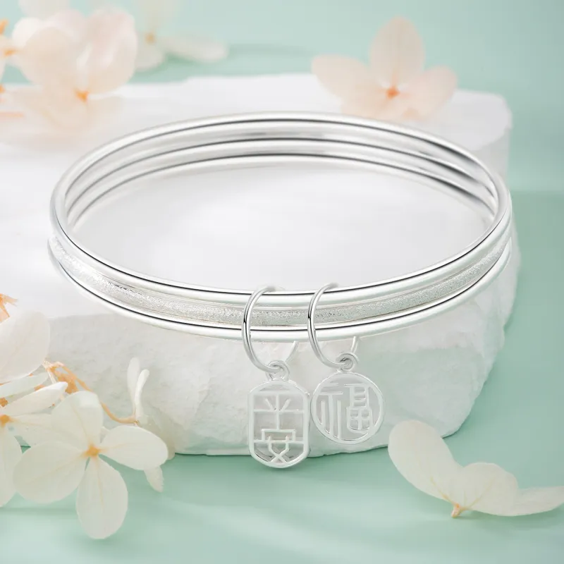 OWNCOOL 999 Fine Silver Gift Box Set Bangle Women's-5