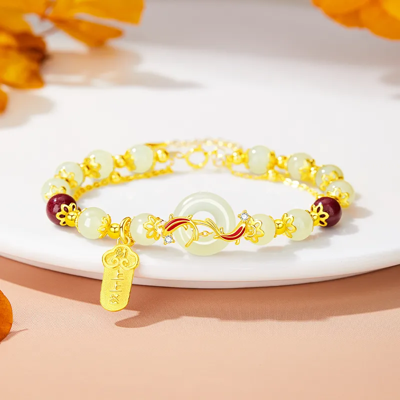 OWNCOOL Hetian Jade Bracelets Pale Greenish White Jade Women's-1