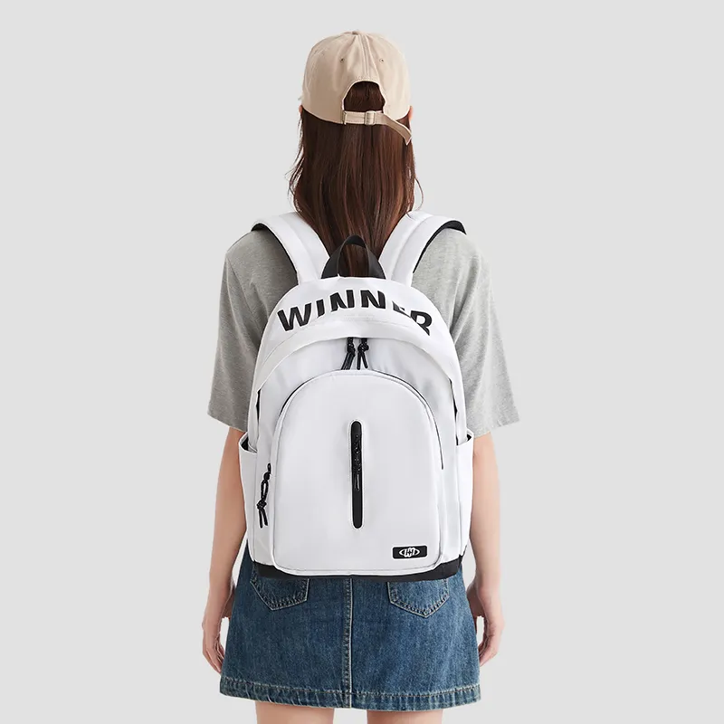 WINNER Polyester Laptop Backpack Large Size Unisex White/Black-6