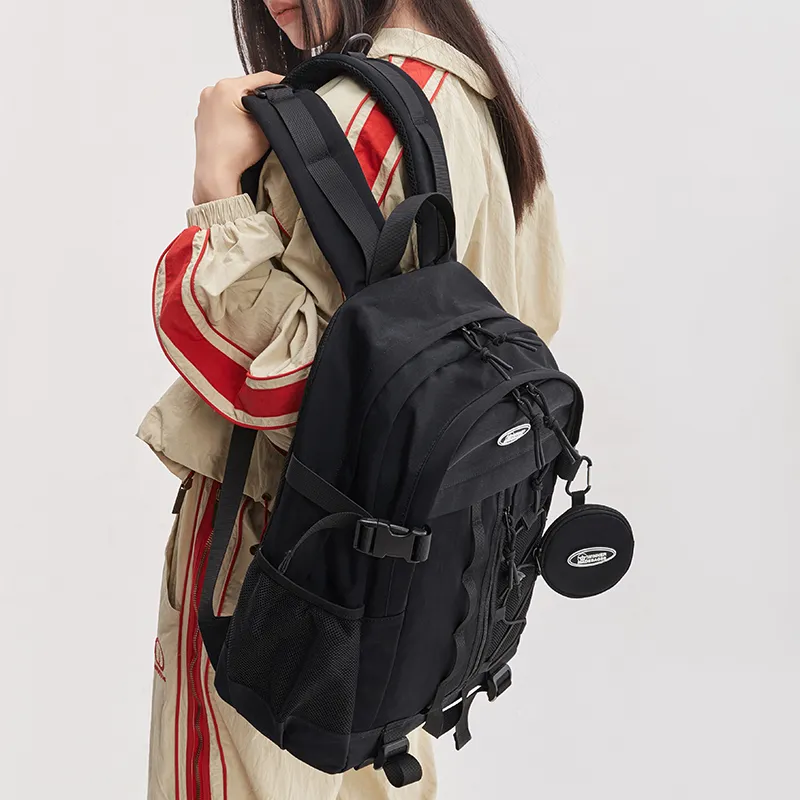 WINNER Polyester Backpack Large Size Unisex Ecru/Light Gray/Light Blue-33