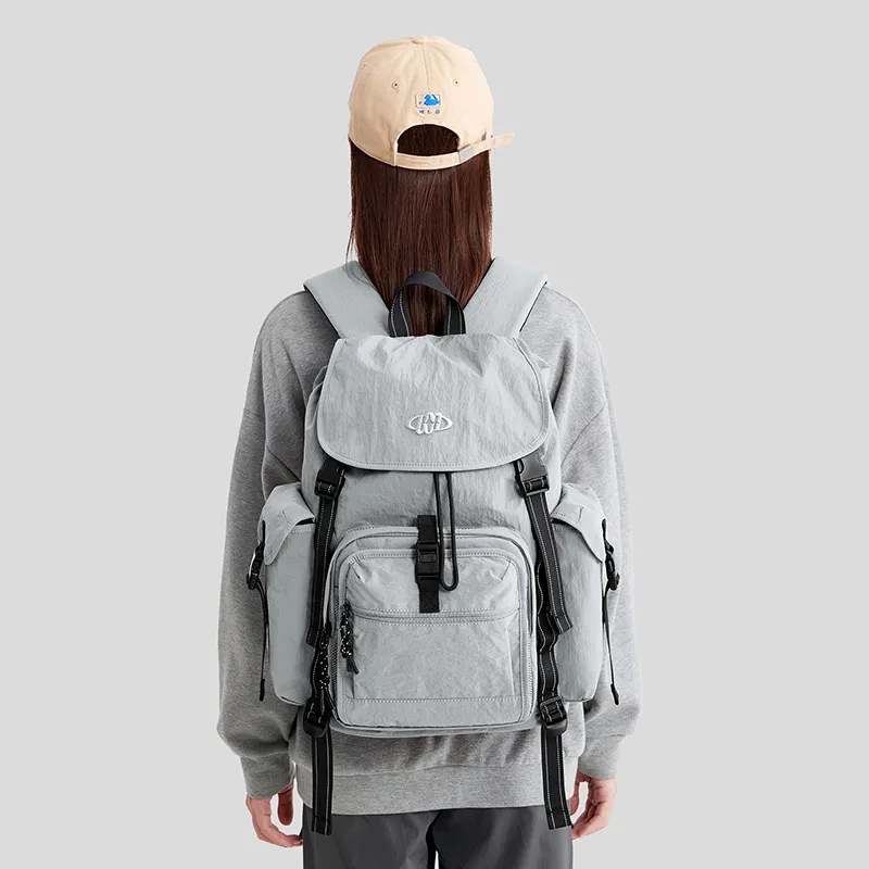 WINNER Nylon Backpack Large Size Unisex Brown/Black-21
