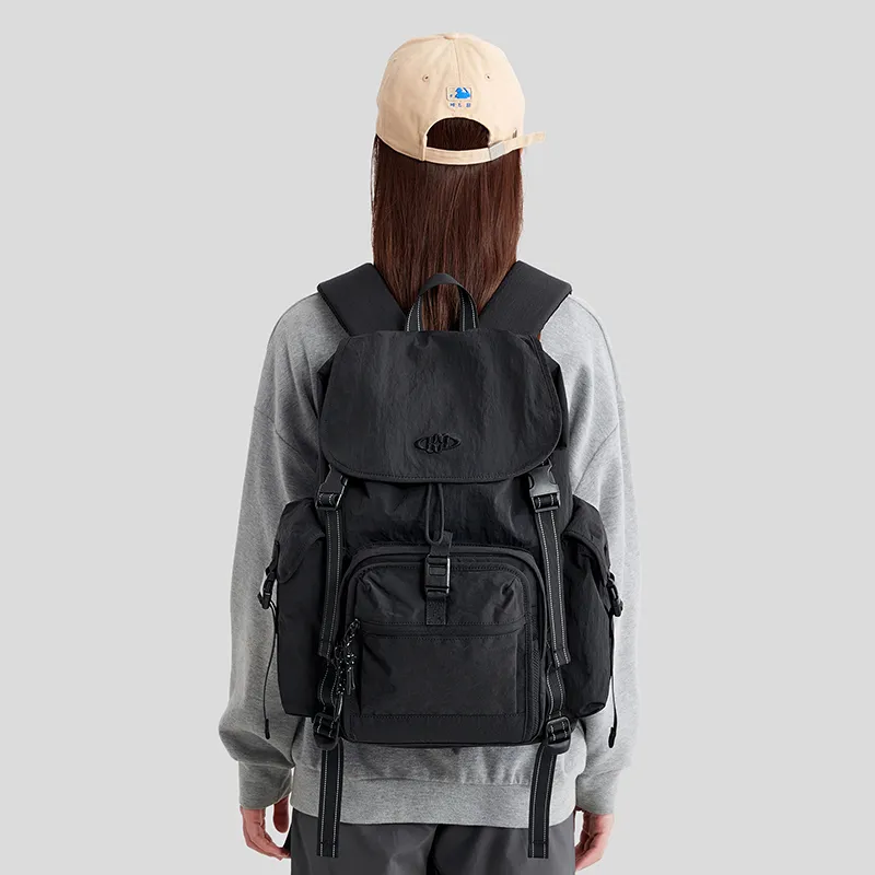 WINNER Nylon Backpack Large Size Unisex Brown/Black-13