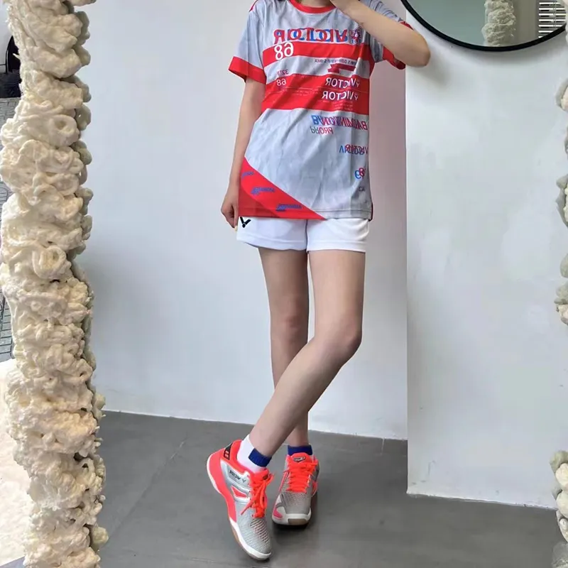 VICTOR Badminton Clothing Unisex Red-2
