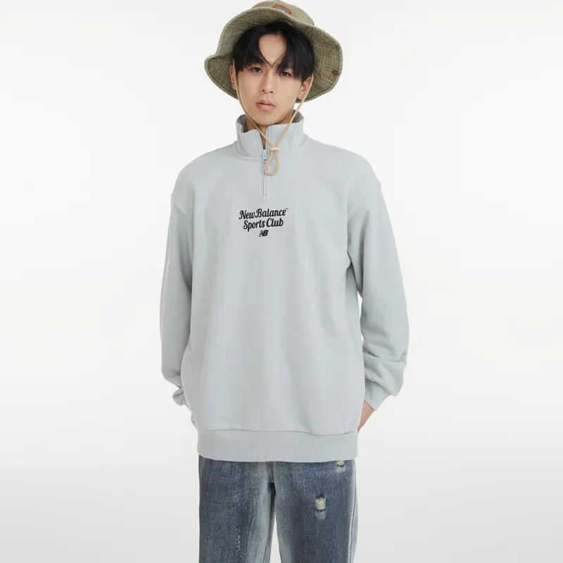 New Balance Sweatshirt Fall And Winter Unisex Gray-4