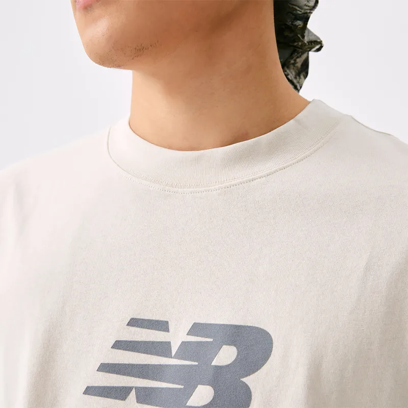 New Balance Sports And Leisure T Shirt Unisex Beige-2