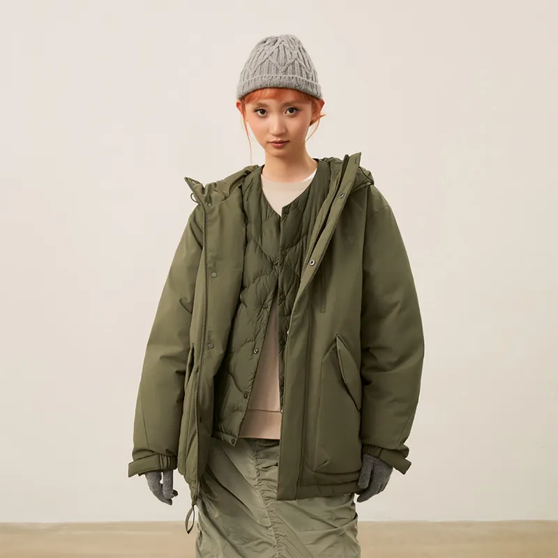 New Balance Sports Life Collection Parka Down Jacket Men's Army Green-3