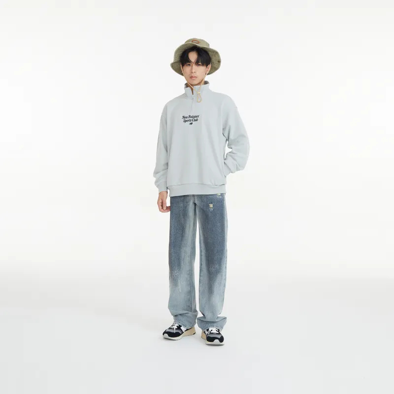New Balance Sweatshirt Fall And Winter Unisex Gray-3