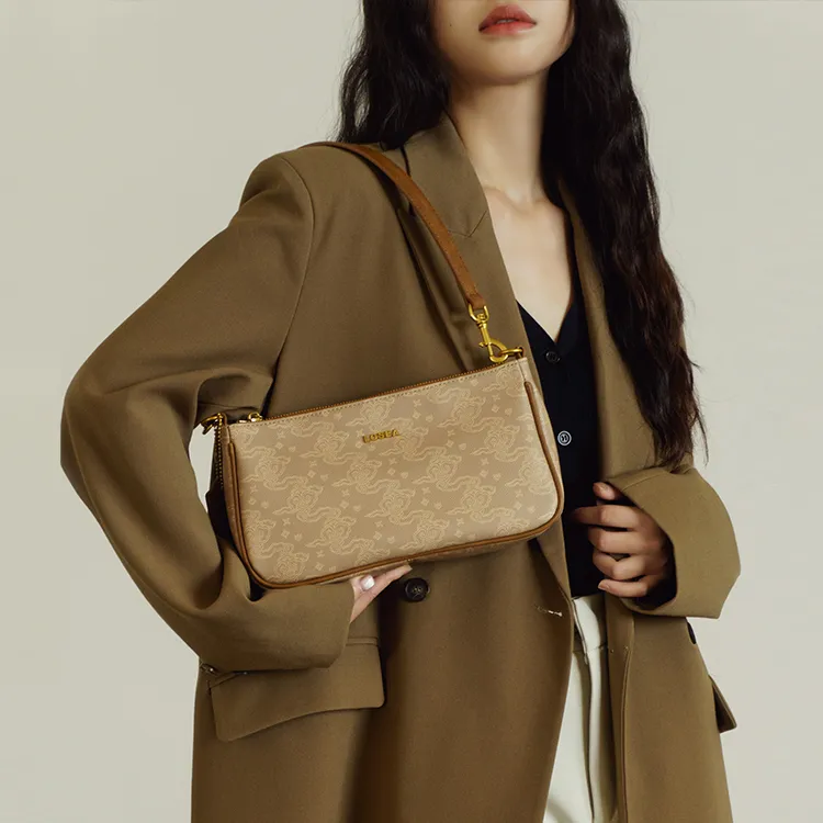 LOSEA Cultural Relics Collaboration 'Xiexian' Artificial Leather 2025 Shoulder Bag For Women's Use Small Size Women's-2