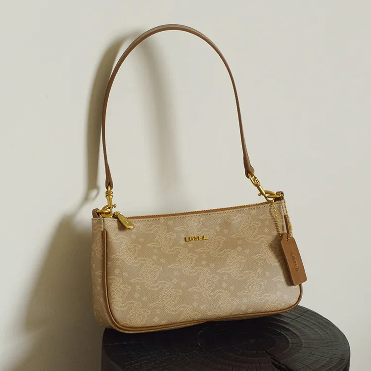 LOSEA Cultural Relics Collaboration 'Xiexian' Artificial Leather 2025 Shoulder Bag For Women's Use Small Size Women's-1