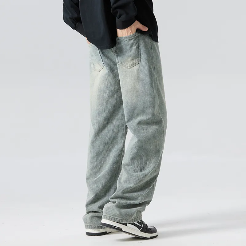 K bird Jeans Unisex Vintage Blue-3