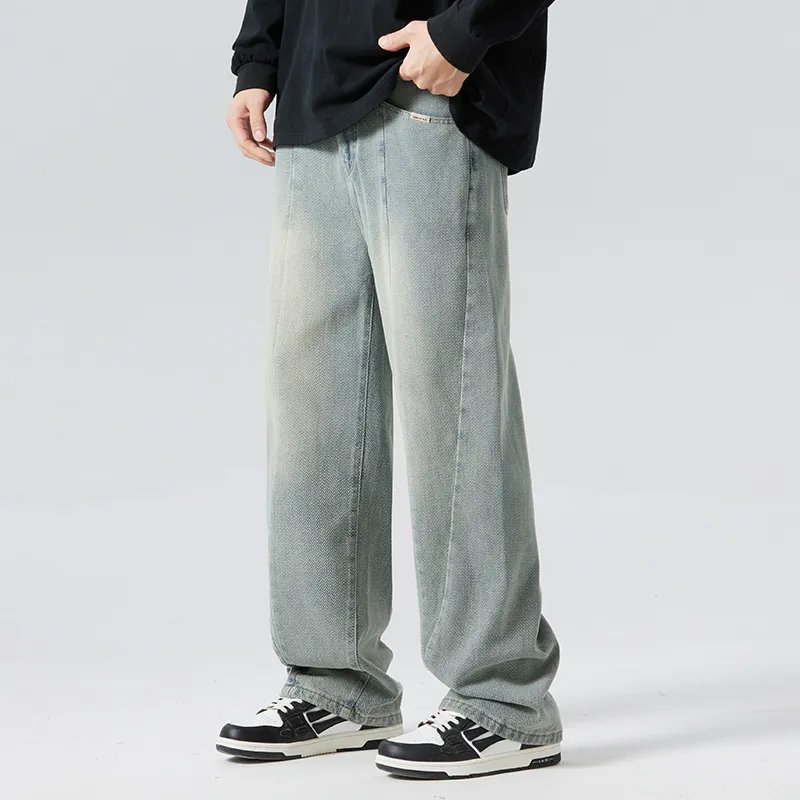 K bird Jeans Unisex Vintage Blue-5