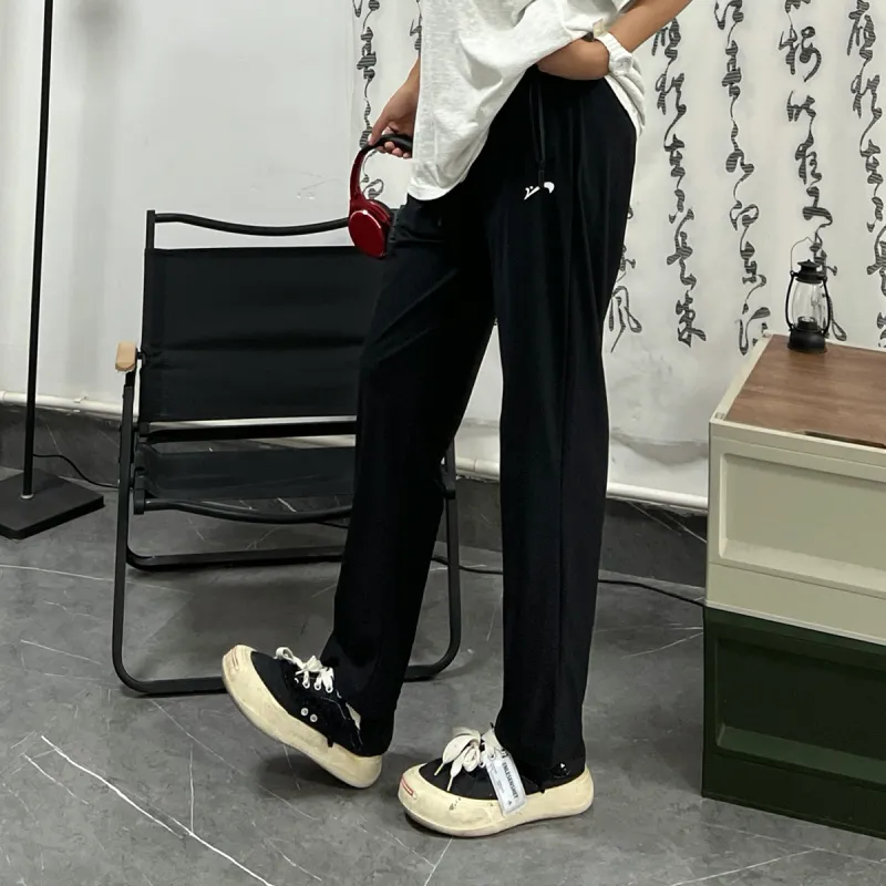 K-bird Casual Pants Unisex Flat Black-2