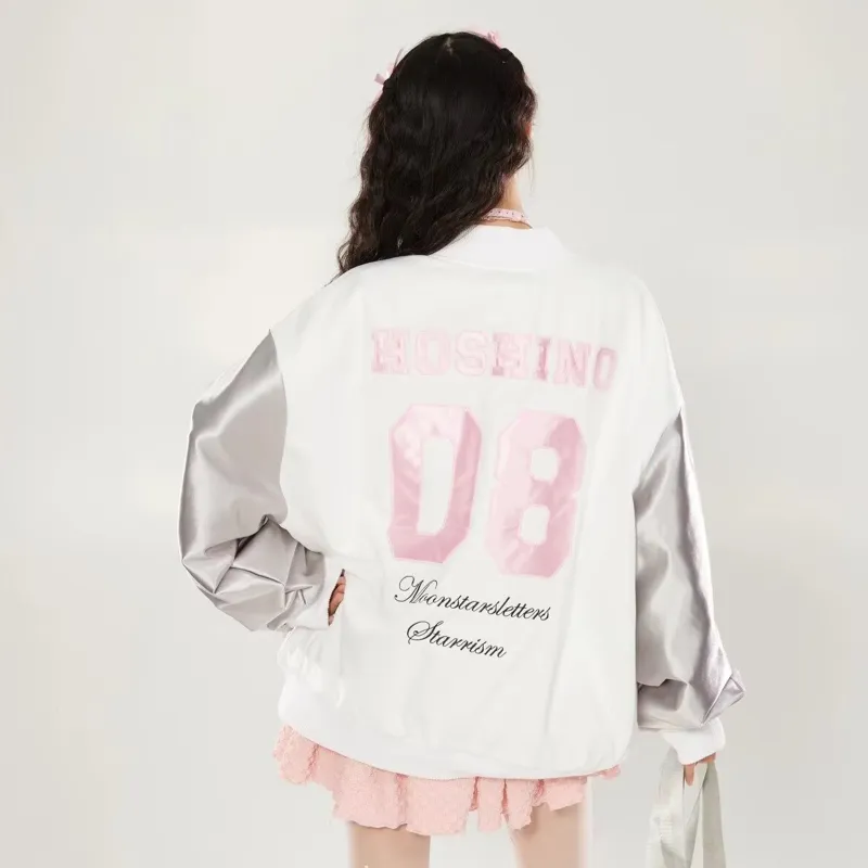 WELTER EXPERIMENT American Luxury Streetwear Trendy Baseball Jacket Unisex-8