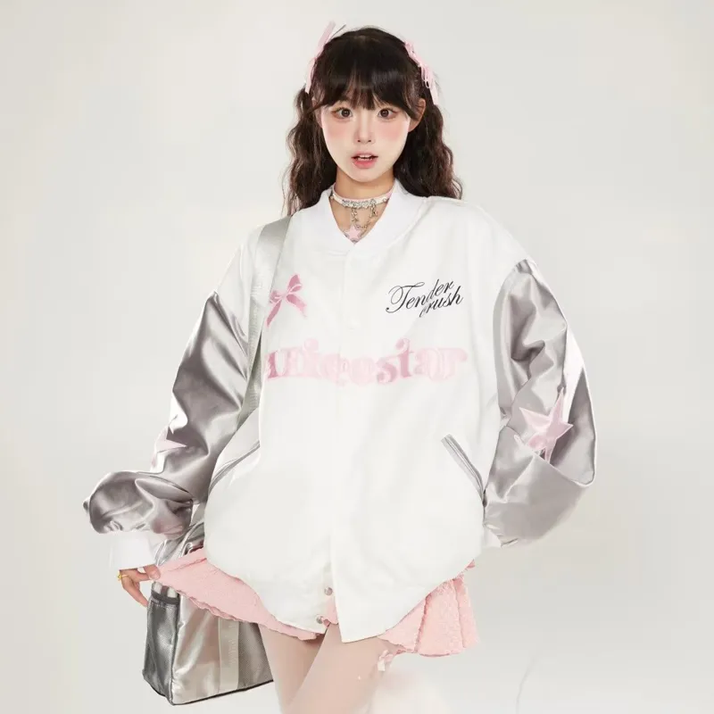 WELTER EXPERIMENT American Luxury Streetwear Trendy Baseball Jacket Unisex-10