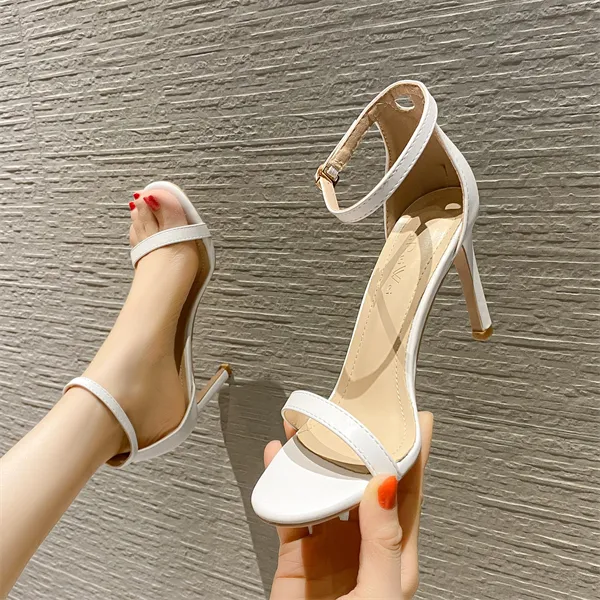 Luji One Strap Sandals 6cm/8cm/10cm Women's Black/Apricot/Black Flash/Silver/Champagne Gold-24