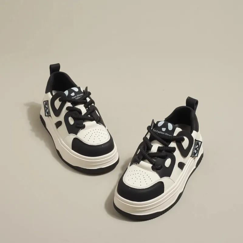 Luji Slip Resistant Low Top Skateboard Shoes Women's Black-2