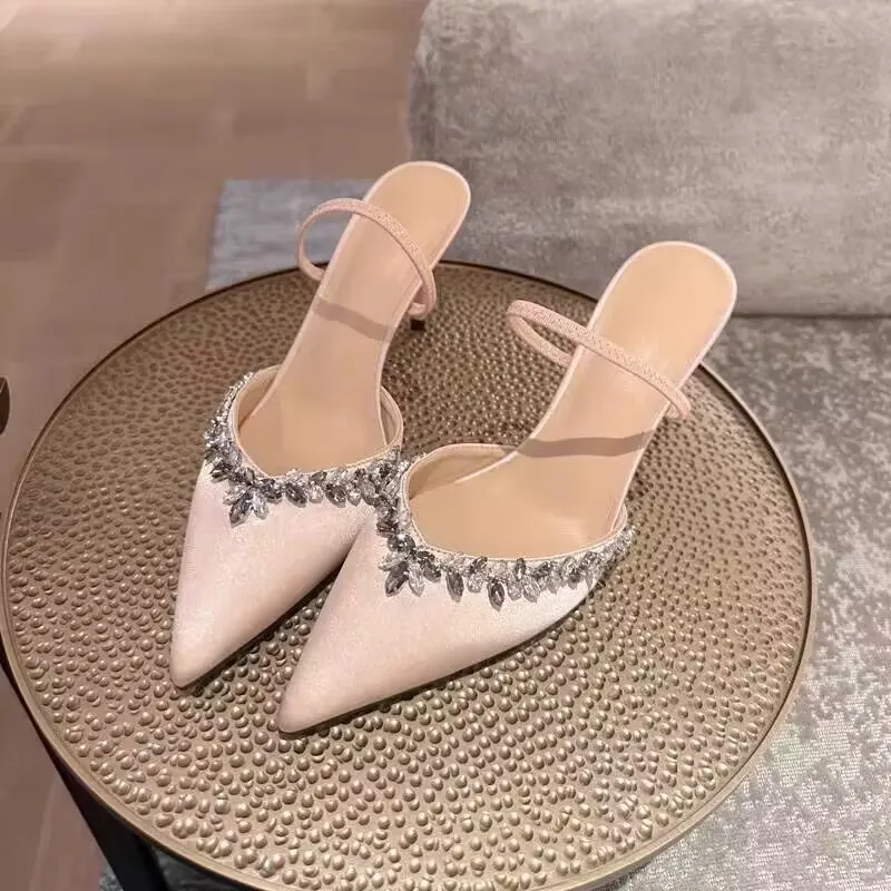 Luji Slip Resistant Wrap toe Slippers Women's Champagne-1