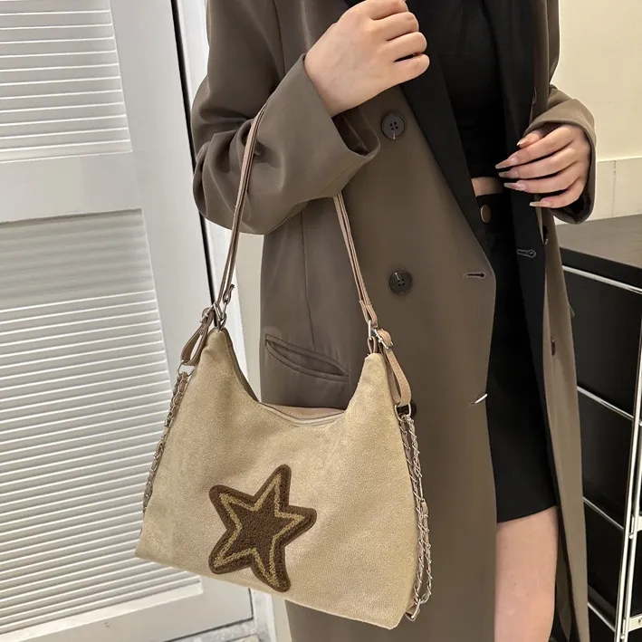 WEIERLUN Buckskin Velvet Shoulder Bag Regular Women's Multicolor-12