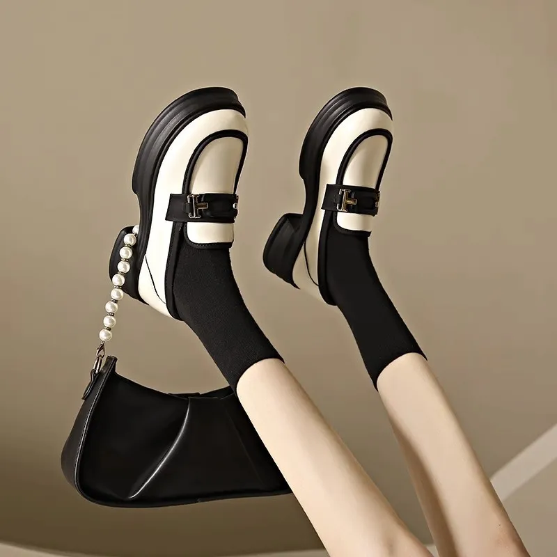Luji Loafers Women's Ecru/Black-1