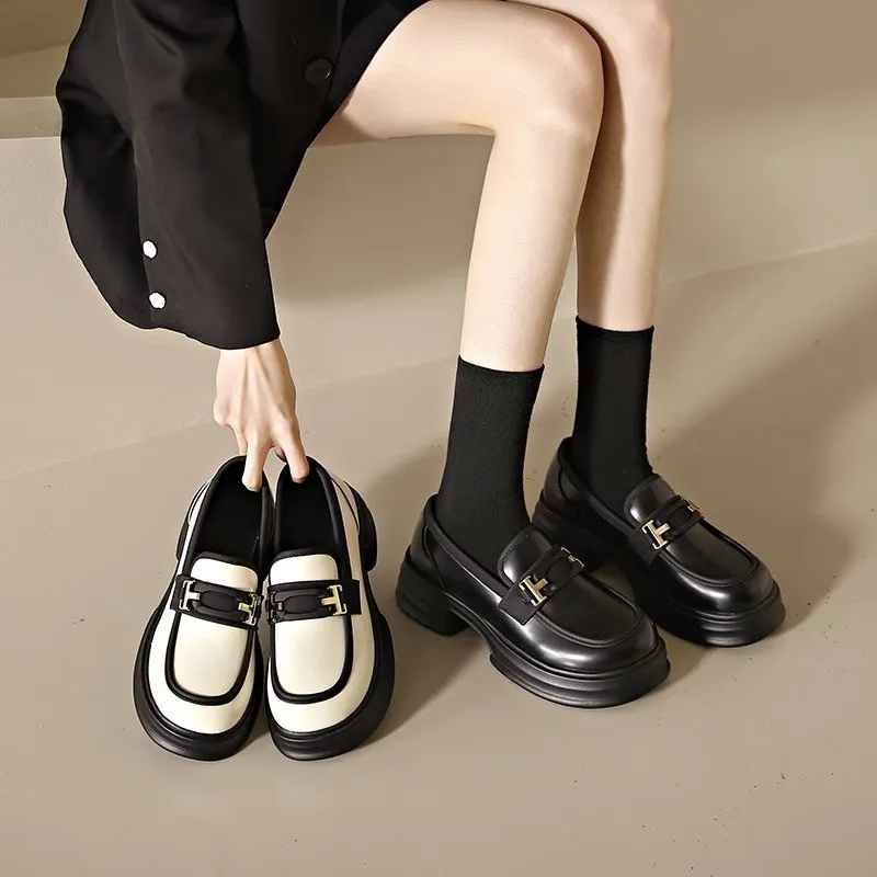 Luji Loafers Women's Ecru/Black-8