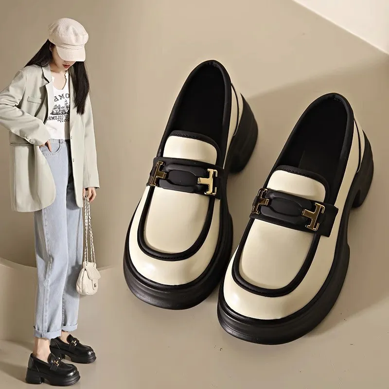 Luji Loafers Women's Ecru/Black-2