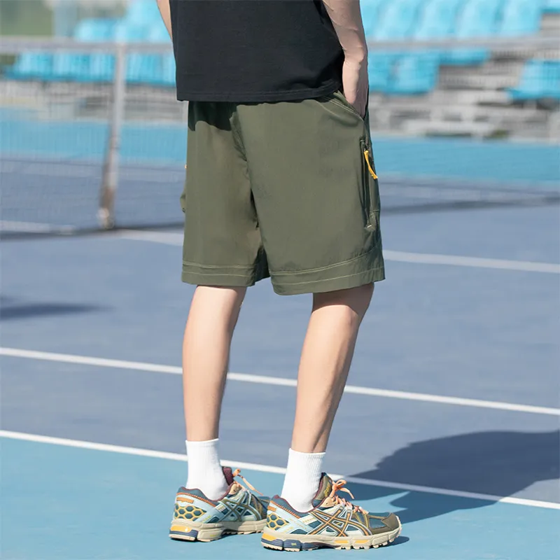 WOSAWE Loose Casual Versatile Waterproof Splash Resistant Knee Length Pants Unisex-2