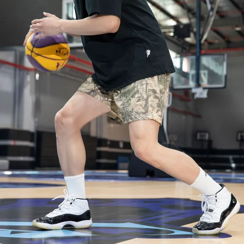 WOSAWE Basketball Shorts Unisex Antumn Leaves Yellow-5