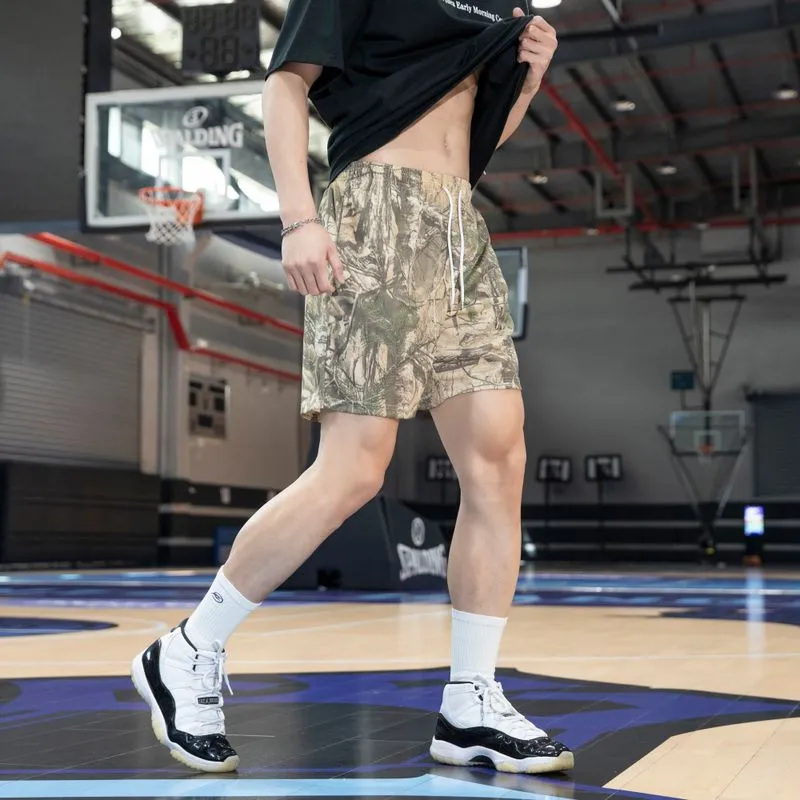 WOSAWE Basketball Shorts Unisex Antumn Leaves Yellow-2