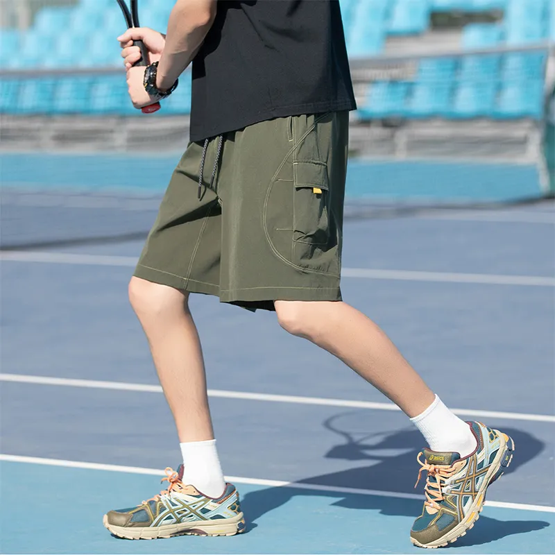 WOSAWE Loose Casual Versatile Waterproof Splash Resistant Knee Length Pants Unisex-3