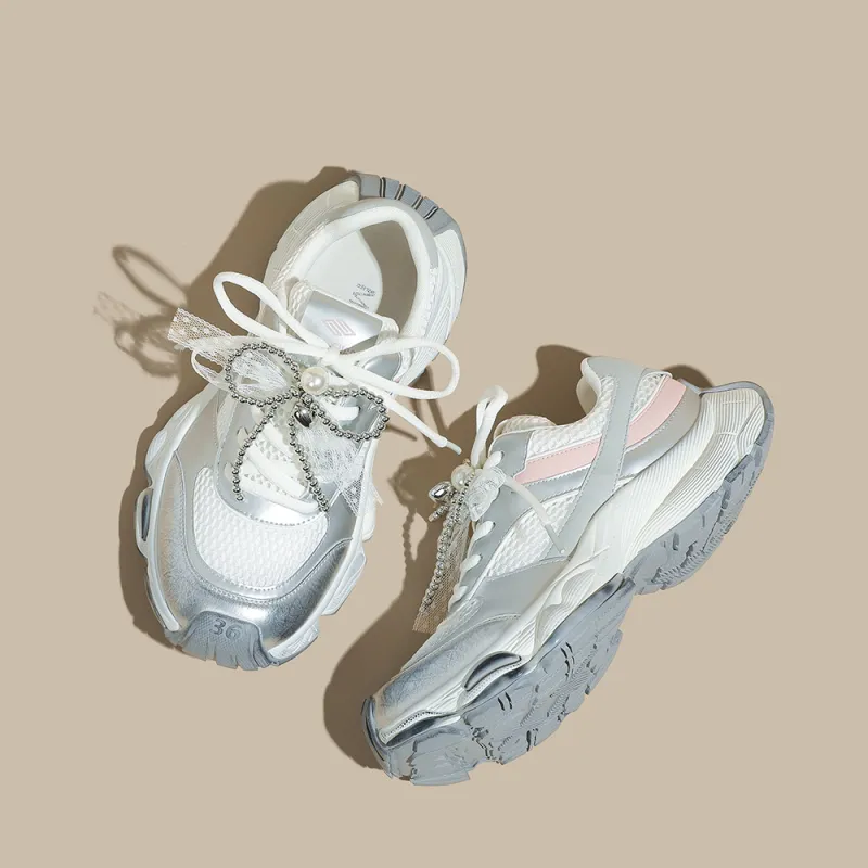 A Poinsettia Princess Cushioning, Wear Resistant Chunky Sneakers Women's-7