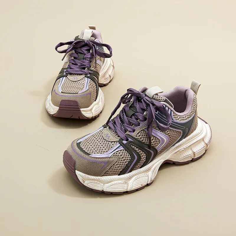 A Poinsettia Princess Height Increasing Low-Top Chunky Sneakers Women's-2