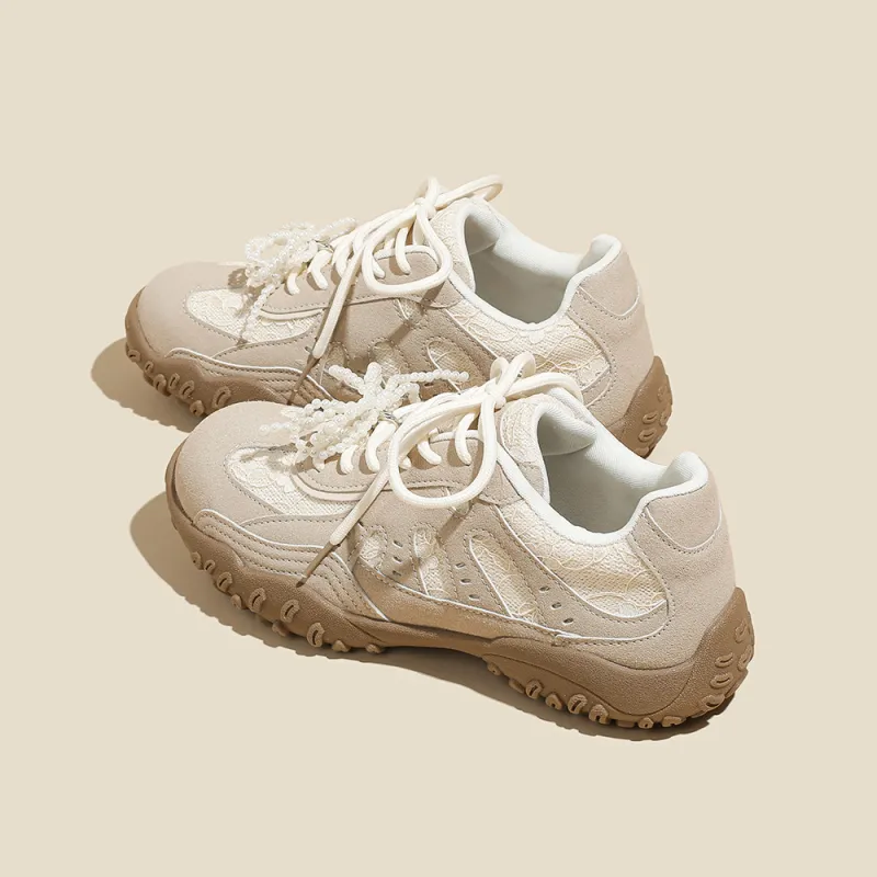 A Poinsettia Princess Slip Resistant Casual Shoes Women's Beige Yellow-3