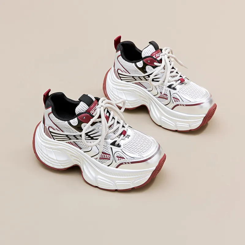 A Poinsettia Princess Low Top Chunky Sneakers Women's-9