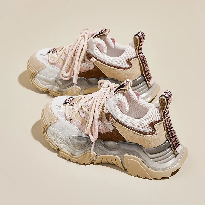 A Poinsettia Princess Cushioned Slip Resistant Abrasion Resistant Breathable Low Top Chunky Sneakers Women's-8