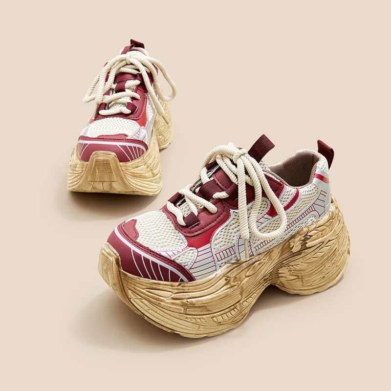 A Poinsettia Princess Low Top Chunky Sneakers Women's-6