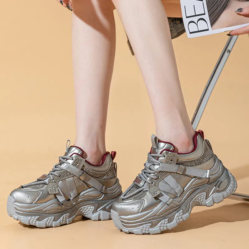 A Poinsettia Princess Chunky Sneakers Women's-12
