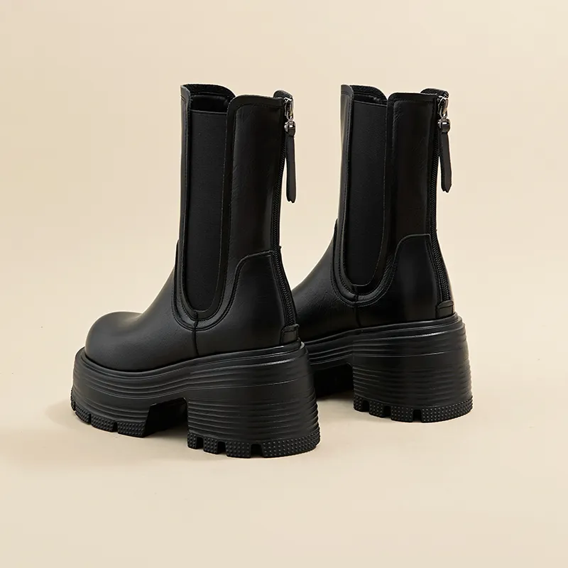 A Poinsettia Princess Short Chelsea Boots Women's-17