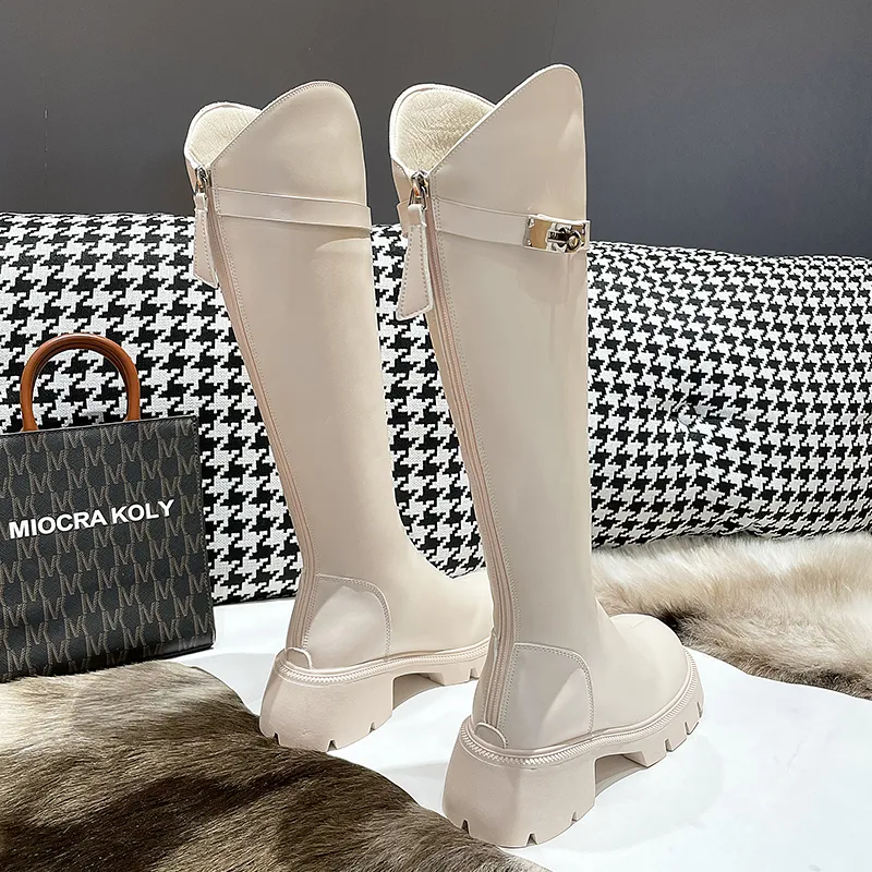 A Poinsettia Princess Knee high Boots 5.5CM Women's-14