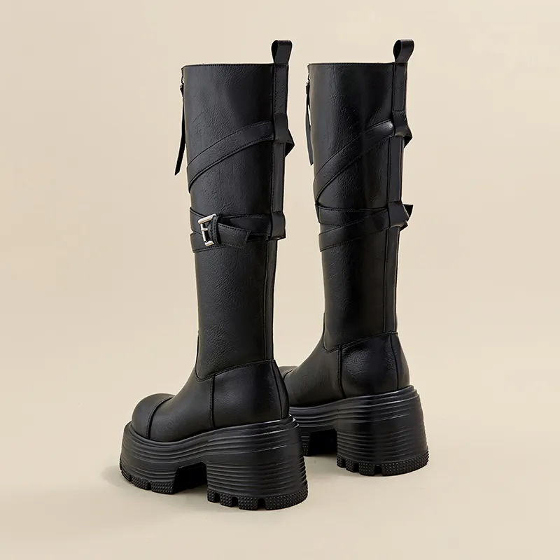 A Poinsettia Princess Knee high Boots Women's-2